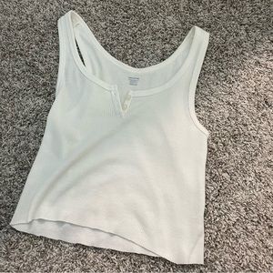 White Button Up Tank